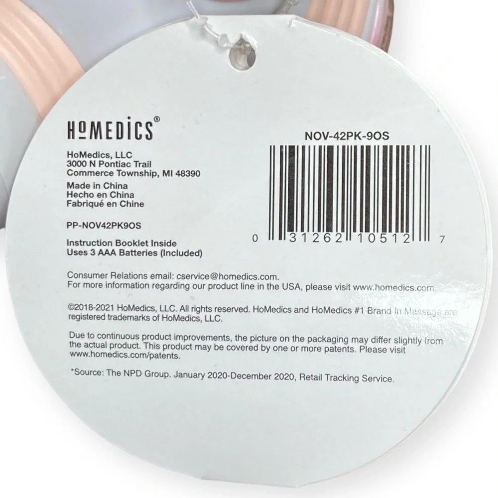 (11) HoMedics Marbleous Novelty Marble Portable Hand Held Mini Massager - Pink